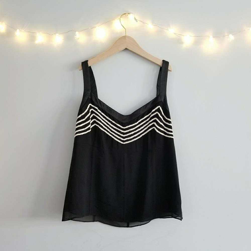 Silk Chevron Top